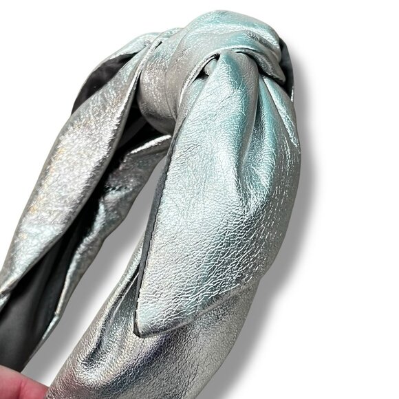 Eugenia Kim Phoebe Knotted Headband Silver Hair Accessory Design Tied Top Knot main image 5